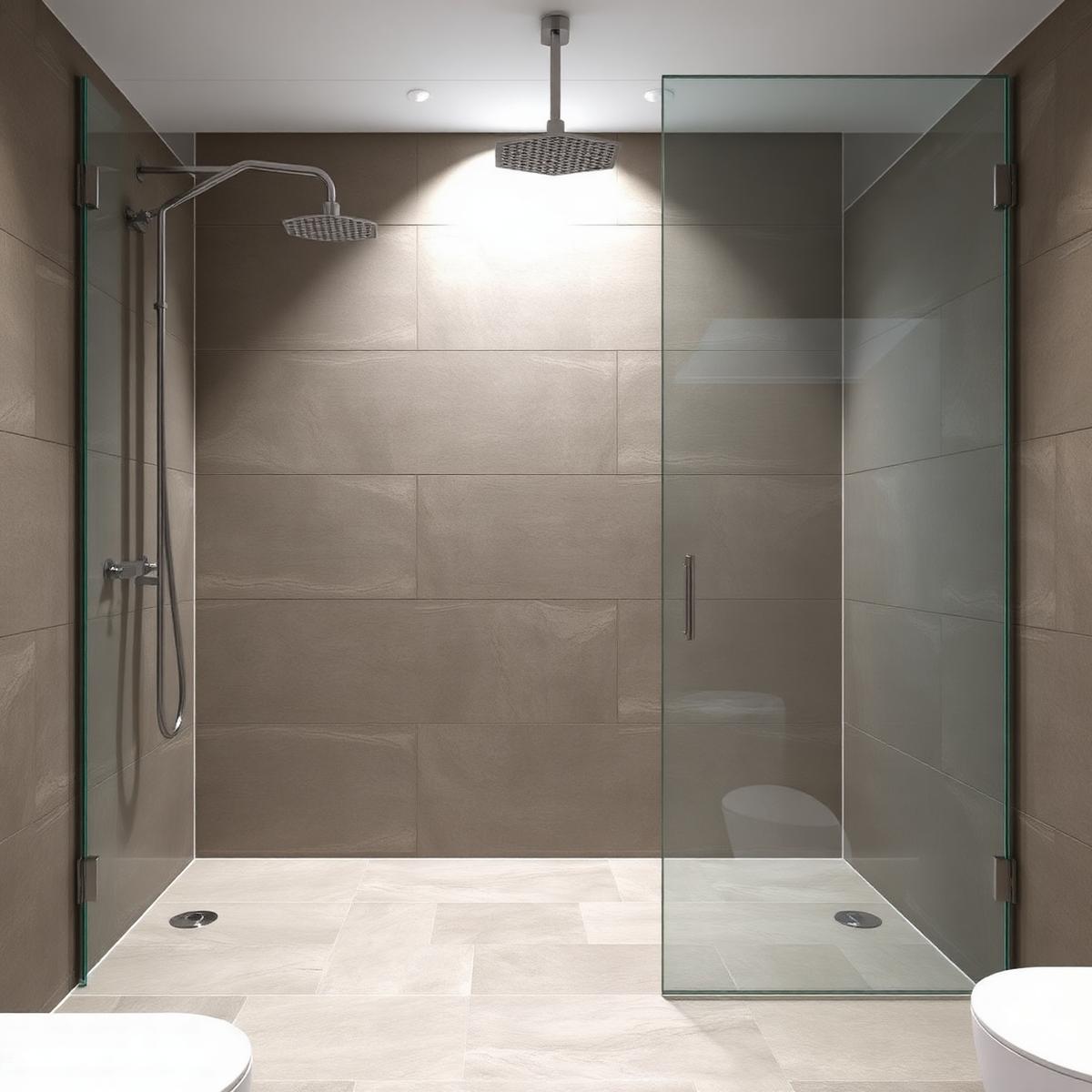 Stone effect wet room